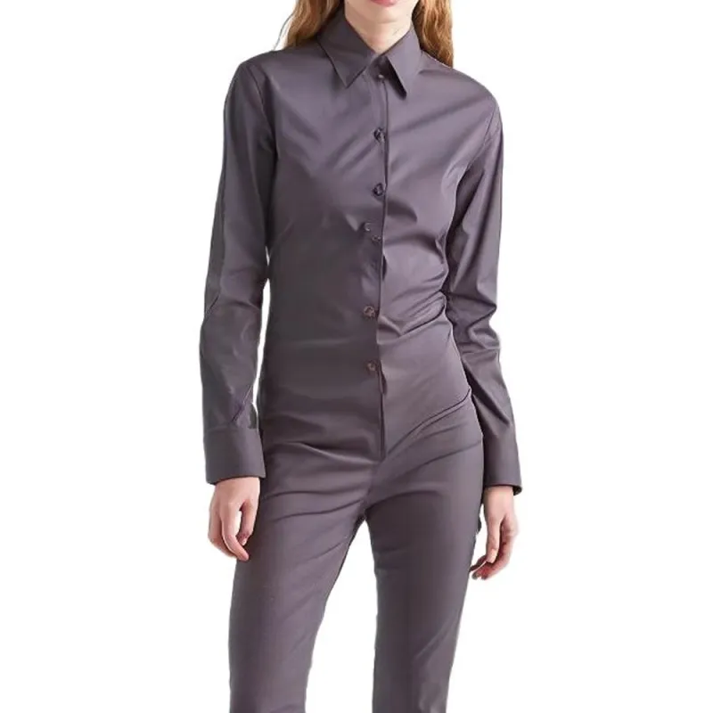 PRADA Long-Sleeved Buttoned Jumpsuit-1