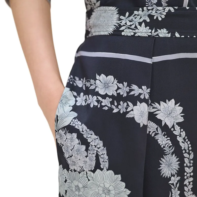 HERMES Casual Pants Women's Blue-3