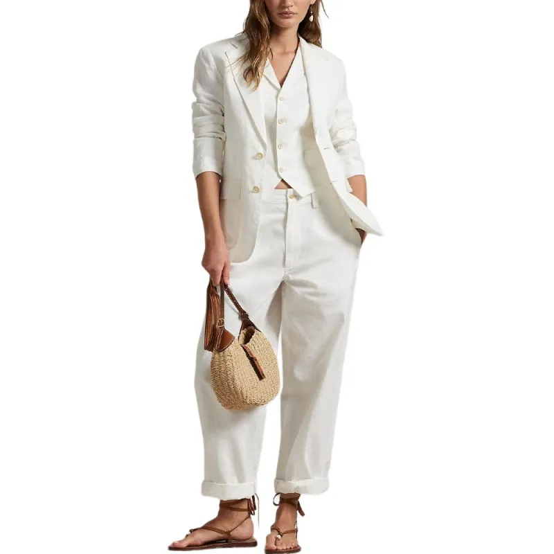 Polo Ralph Lauren SS25 Business Suit Coat Women's White-1