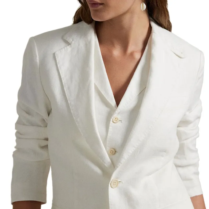 Polo Ralph Lauren SS25 Business Suit Coat Women's White-4
