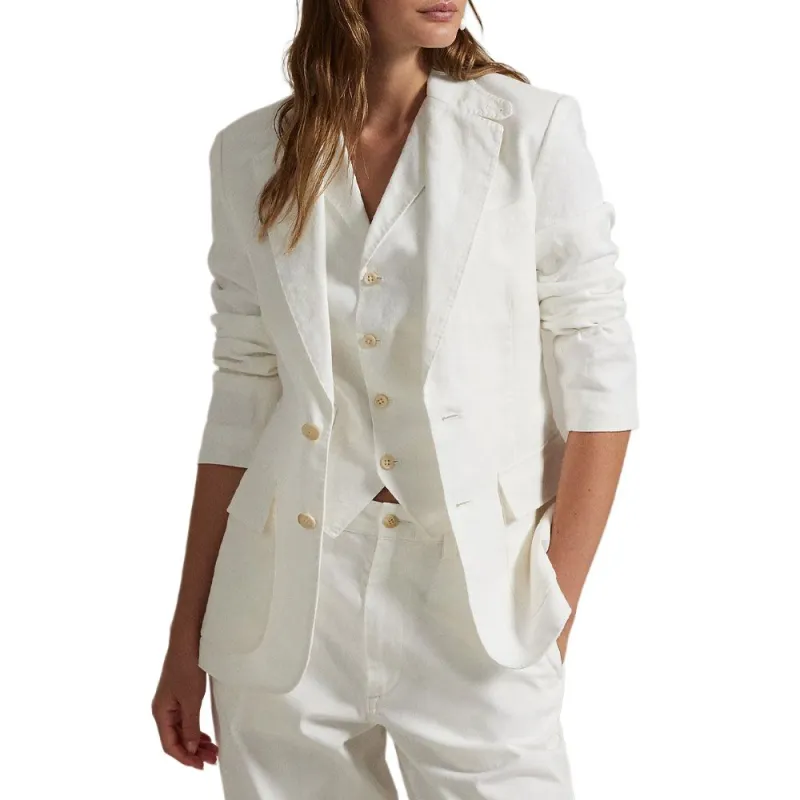 Polo Ralph Lauren SS25 Business Suit Coat Women's White-2