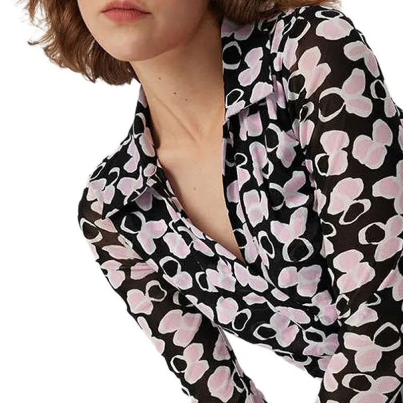 Diane Von Furstenberg SS25 Shirt Women's Black-4