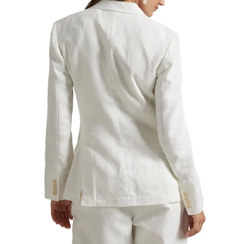 Polo Ralph Lauren SS25 Business Suit Coat Women's White-3