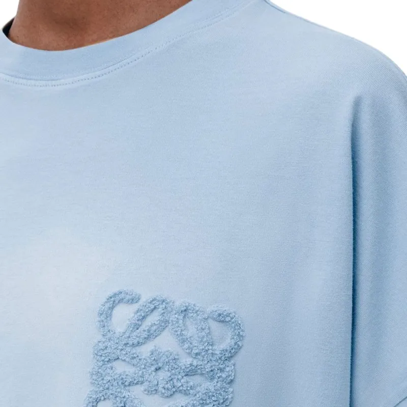 LOEWE Paula's Ibiza Drop Shoulder Sleeve T Shirt Women's Sky Blue-4