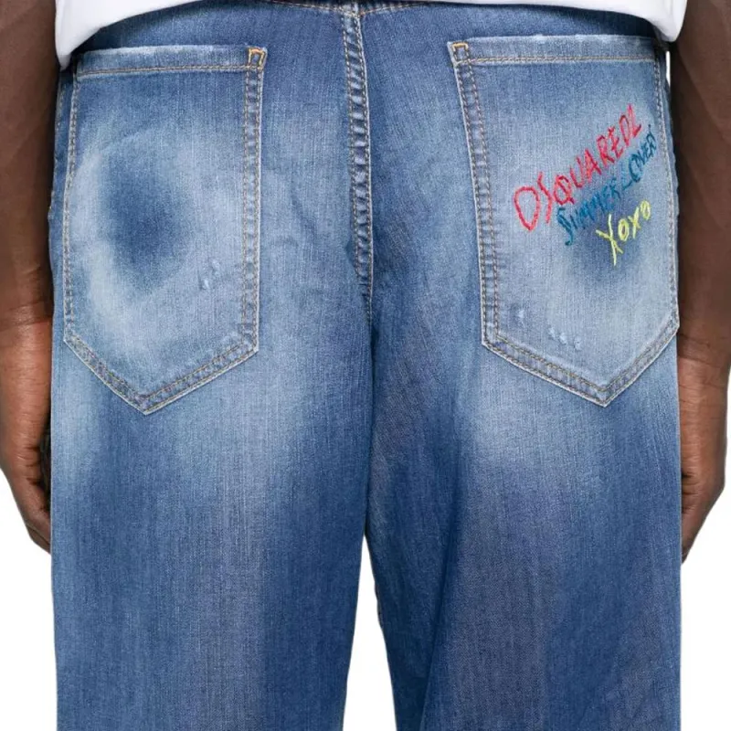 DSQUARED 2 Embroidered logo Jeans-4