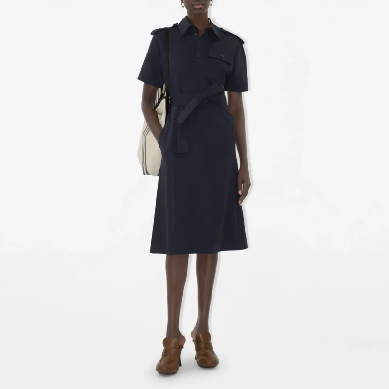 Burberry Trench SS25 Short Sleeved Dress Women's Marine Blue-1