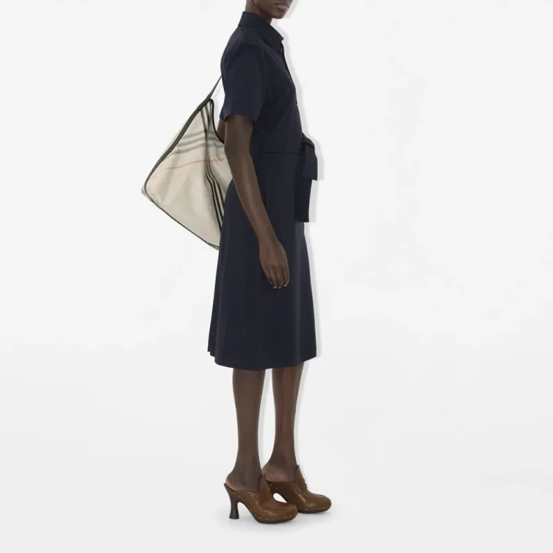 Burberry Trench SS25 Short Sleeved Dress Women's Marine Blue-3