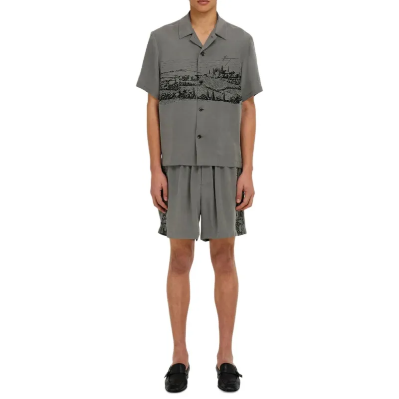 Ferragamo Silk Bermuda Shorts-1