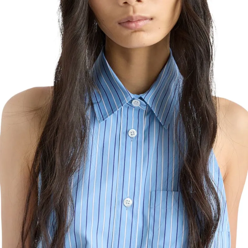 PRADA Sleeveless Striped Shirt-3