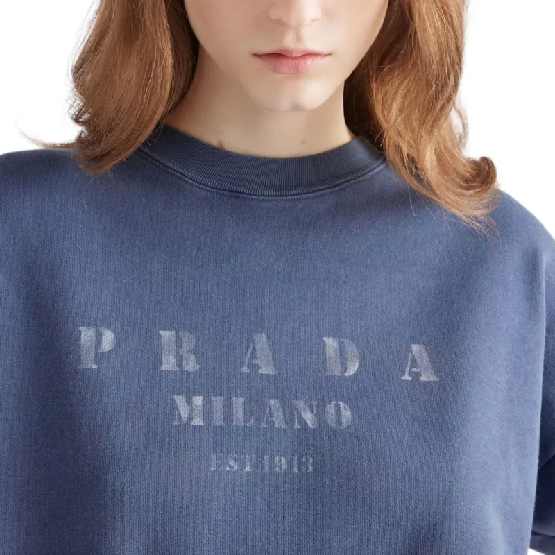 PRADA Sweatshirt Women's Marine Blue-4