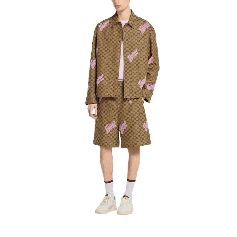 GUCCI FW25 Casual Shorts Men's Dark Brown-1