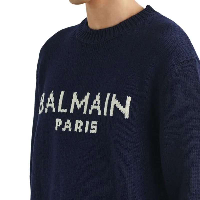 BALMAIN Sweaters Men Blue-3