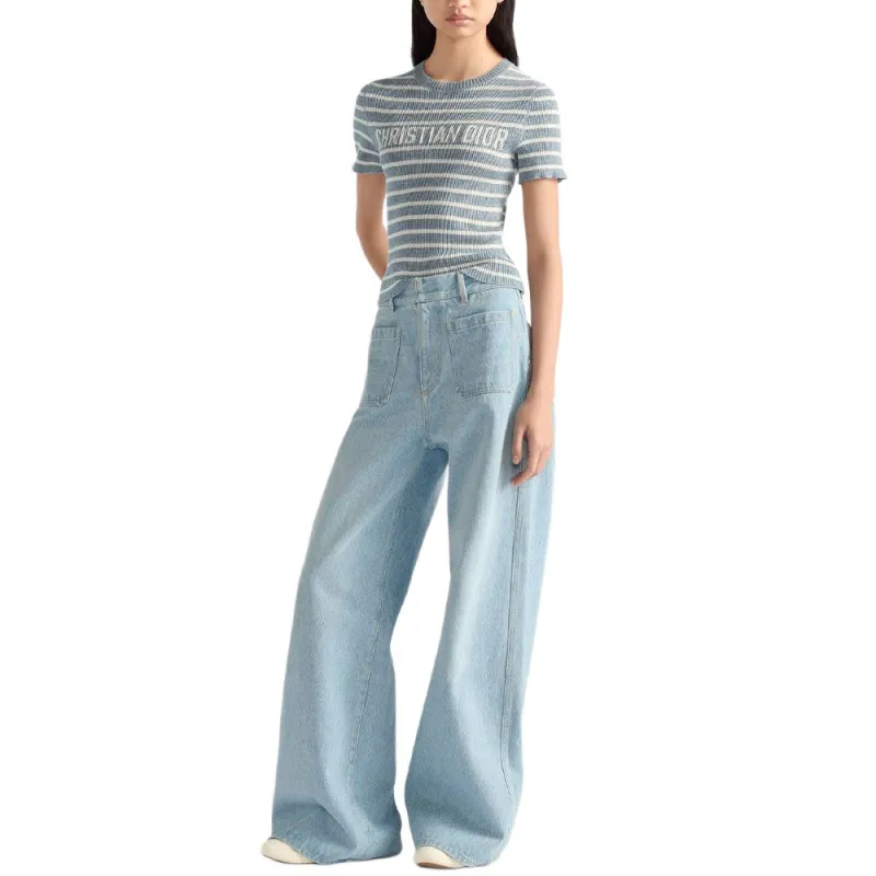 DIOR Dioriviera FW25 Knitwear Women's Denim Blue-2