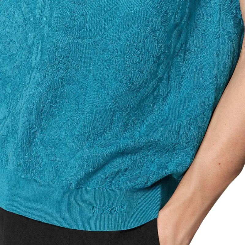 VERSACE Barocco jacquard Polo Shirt-4