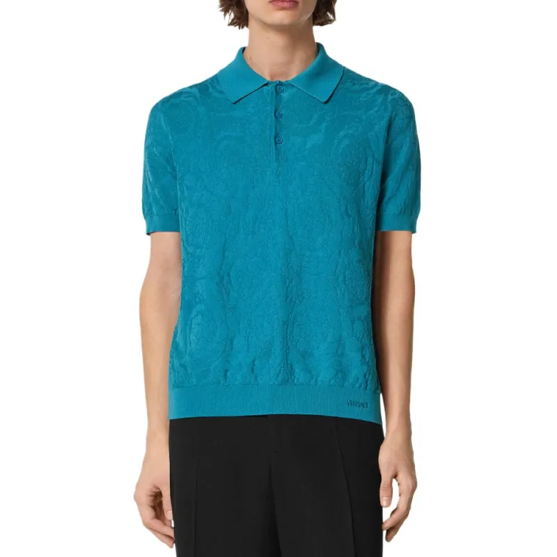 VERSACE Barocco jacquard Polo Shirt-2