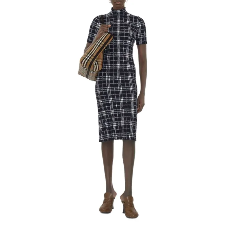 Burberry SS25 Short Sleeved Dress Women's Ink-1