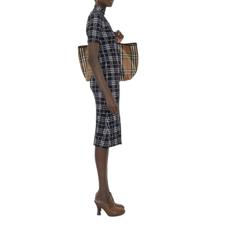 Burberry SS25 Short Sleeved Dress Women's Ink-3