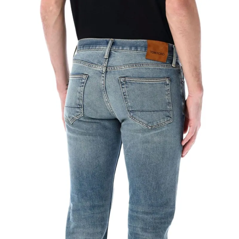 TOM FORD Distressed Straight Leg Jeans-3