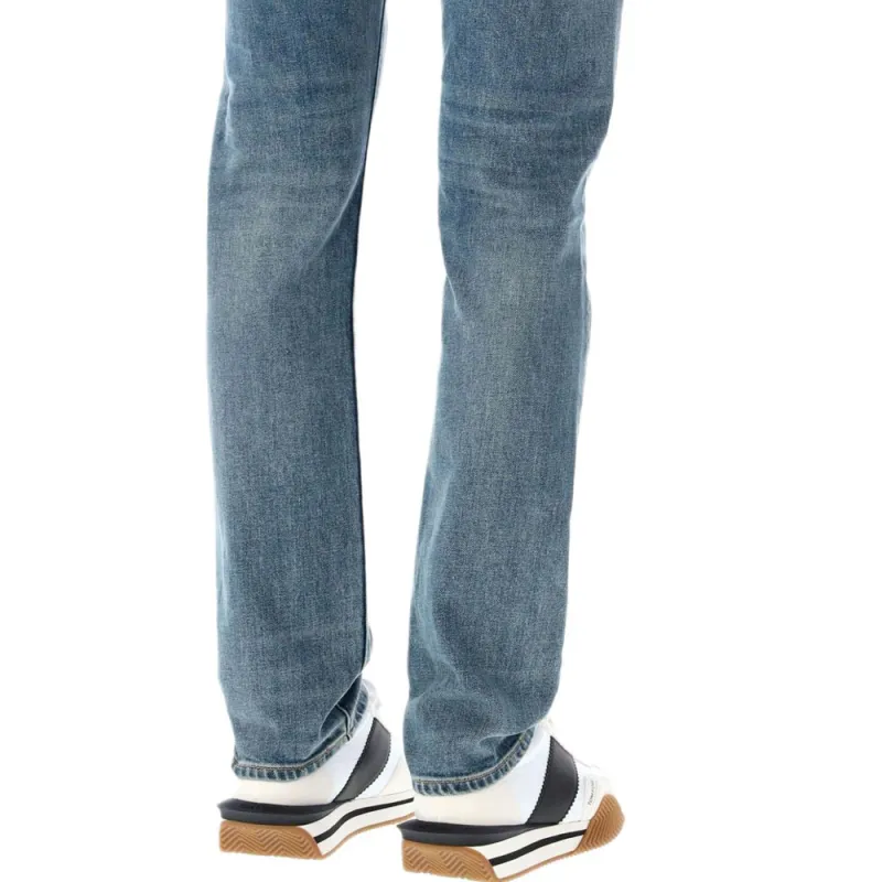 TOM FORD Distressed Straight Leg Jeans-4