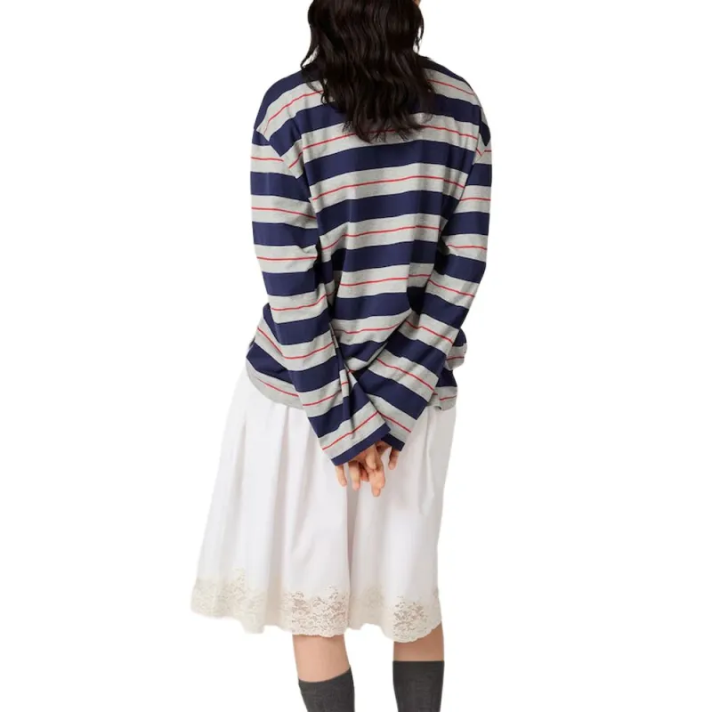 MIU MIU Long sleeves Cotton T shirt-2