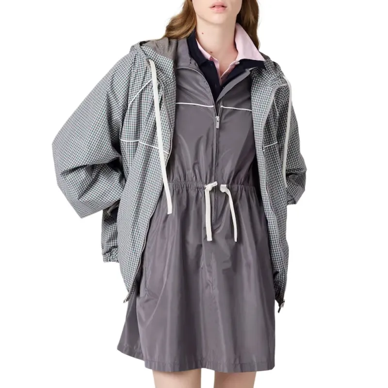 MIU MIU SS25 Short Sleeved Dress Women's Silver Gray-1