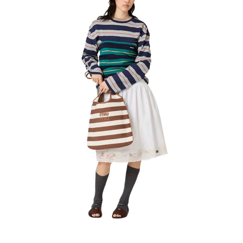 MIU MIU Long sleeves Cotton T shirt-3