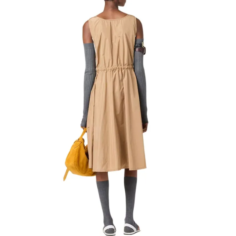 MIU MIU SS25 Sleeveless Dress Women's Brown-2