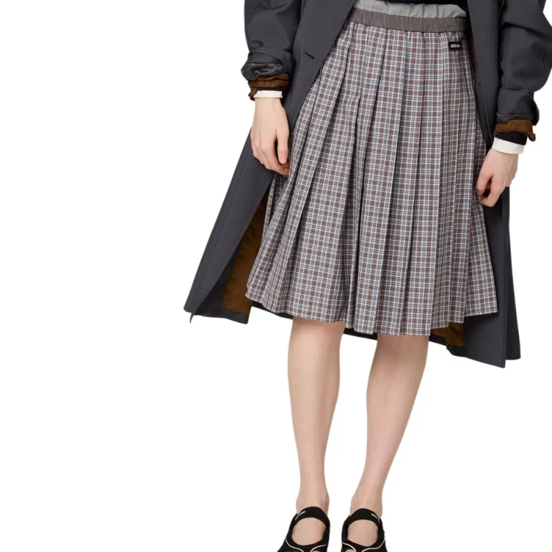 MIU MIU SS25 Casual Long Skirt Women's Pilot Blue-2