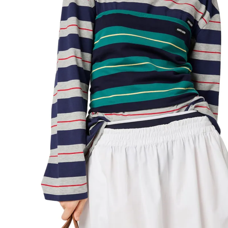 MIU MIU Long sleeves Cotton T shirt-5