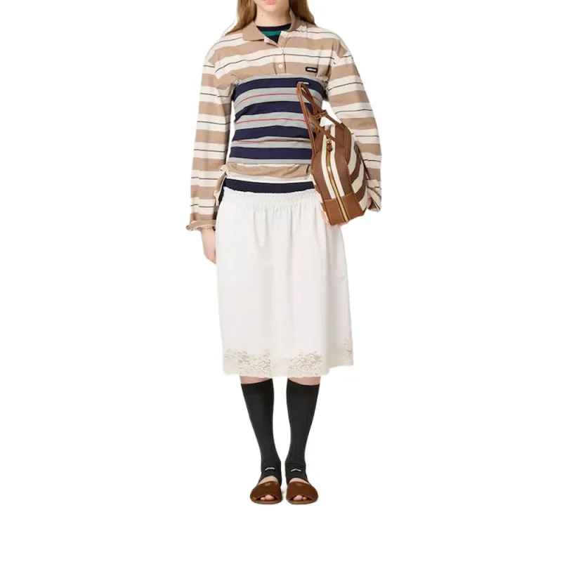 MIU MIU Striped Polo Shirt-1