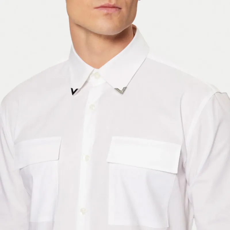 HUGO BOSS Long Sleeved Curved Hem Shirt-3