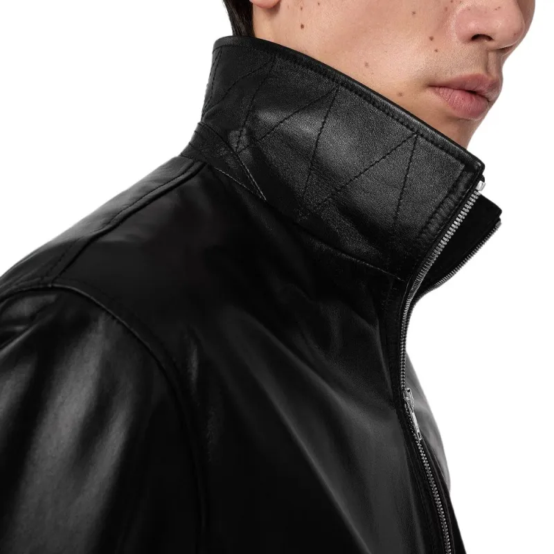 Bottega Veneta SS25 Leather Jacket Men's Black-4