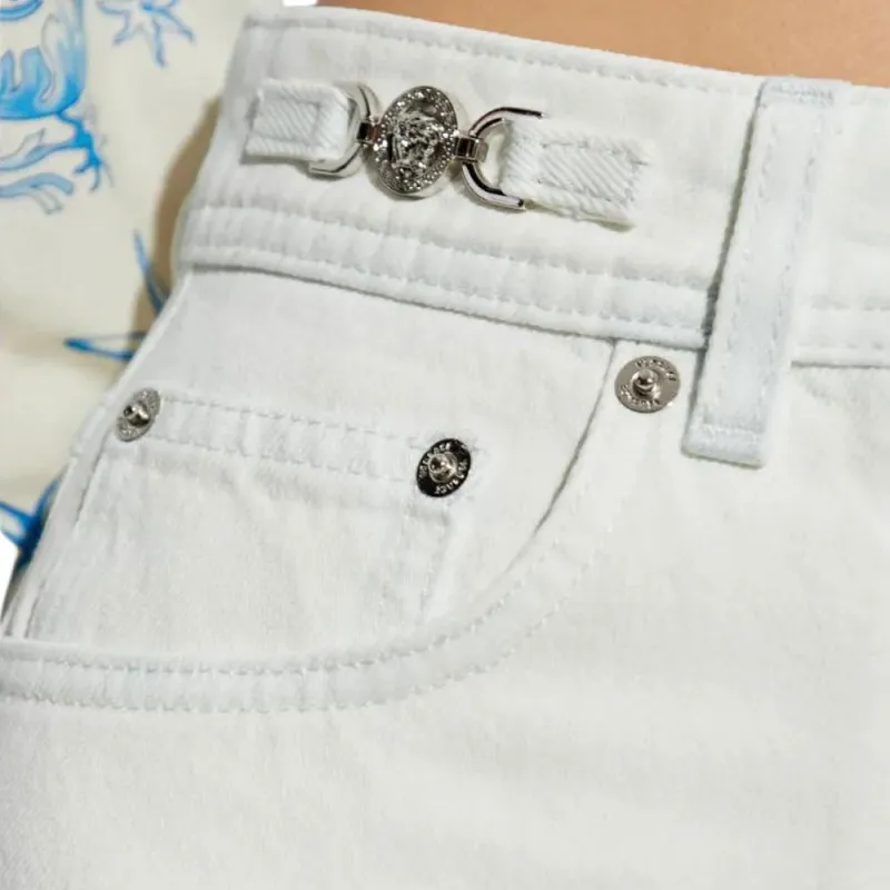 VERSACE Medusa plaque Jeans-4