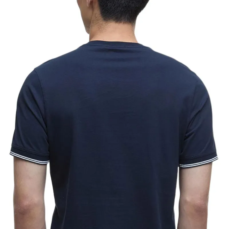 BARBOUR Striped trim T shirt-4