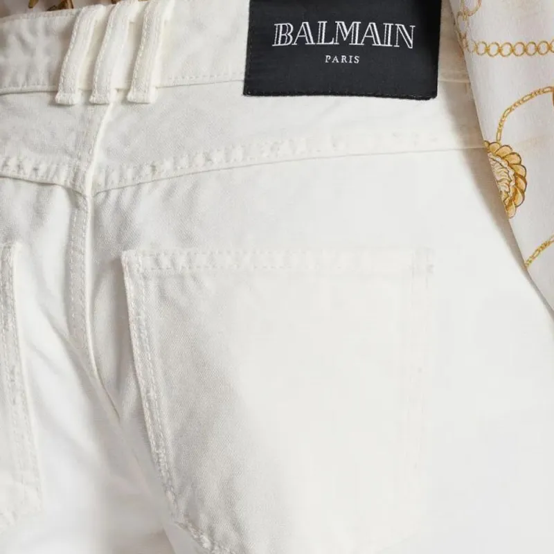 BALMAIN Logo patch Jeans-6