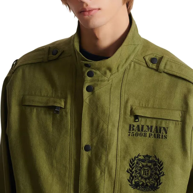BALMAIN Logo print Jacket-6