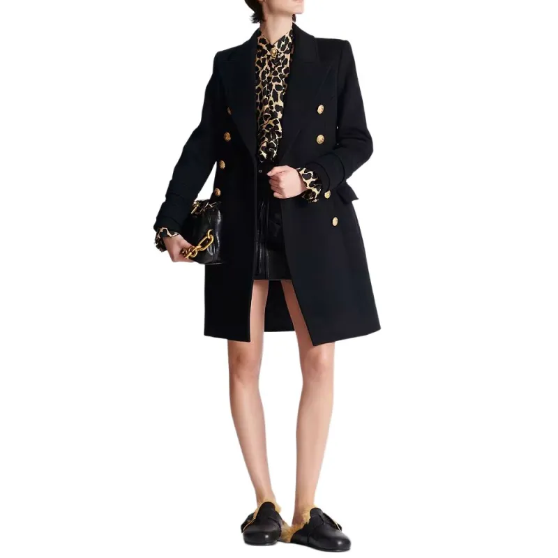 BALMAIN Coats Women's Black-2