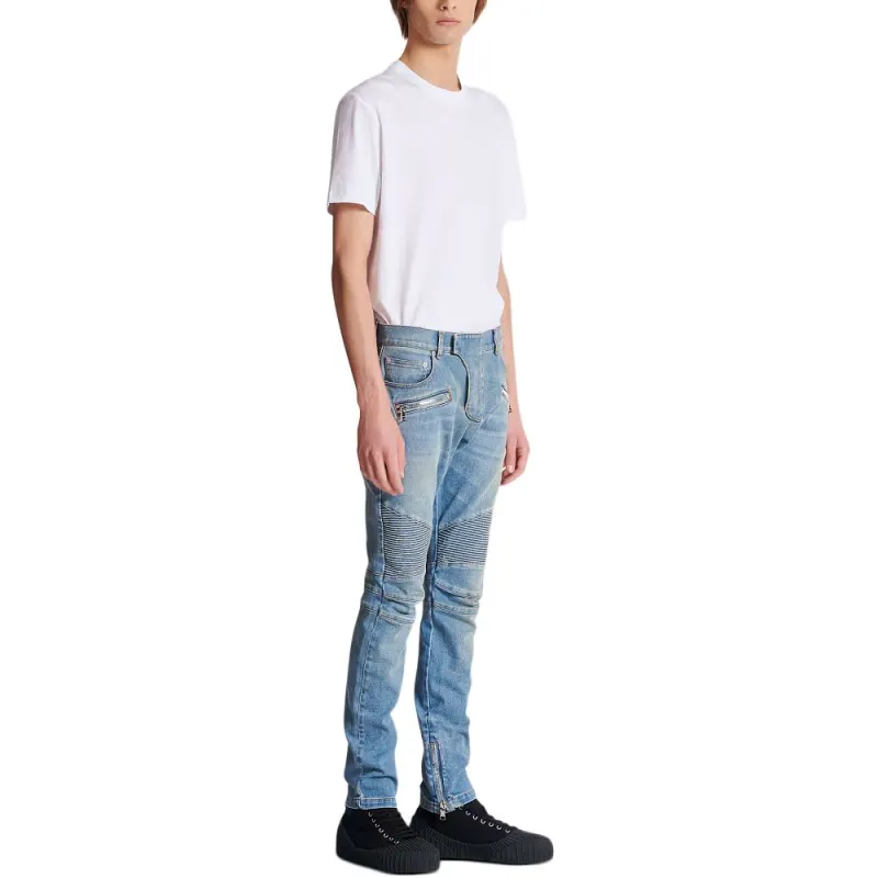 BALMAIN Jeans Men Blue-4