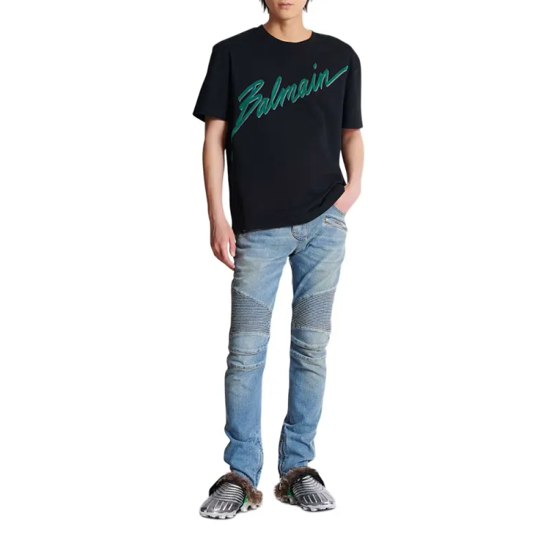 BALMAIN Logo print T shirt-1