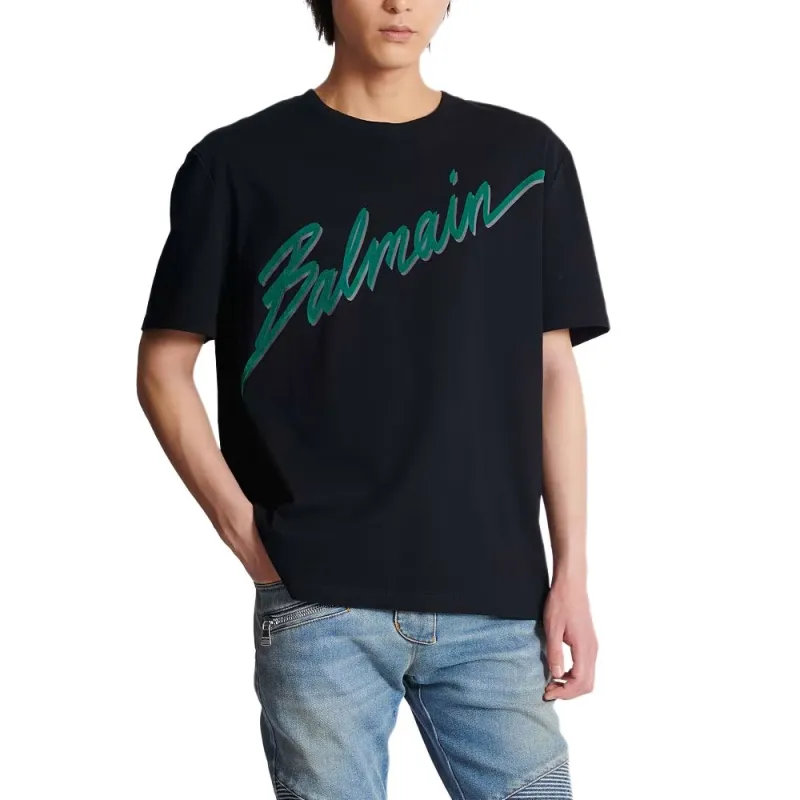 BALMAIN Logo print T shirt-3