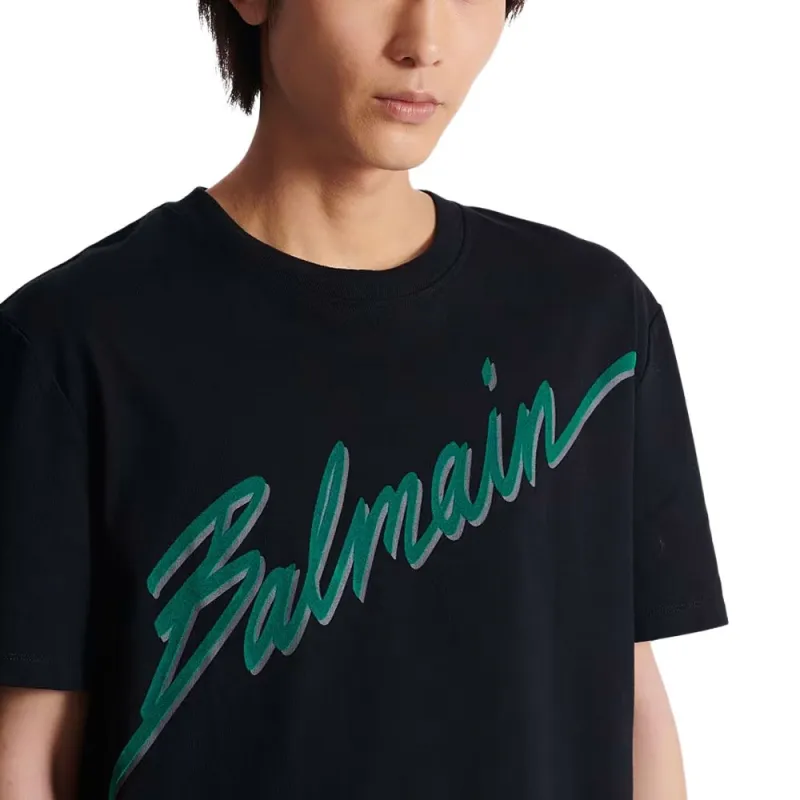 BALMAIN Logo print T shirt-6