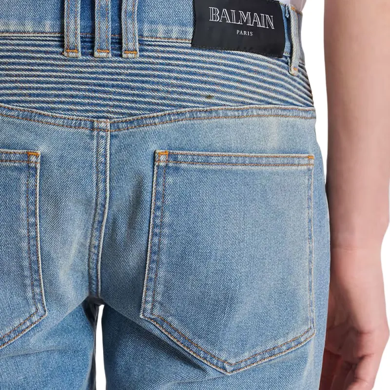 BALMAIN Jeans Men Blue-6