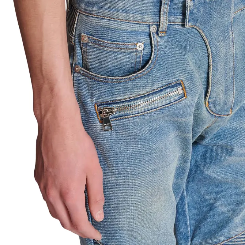 BALMAIN Jeans Men Blue-5