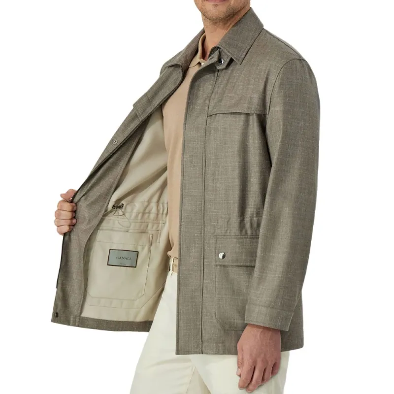 CANALI Jackets & Coats Men's Khaki-4