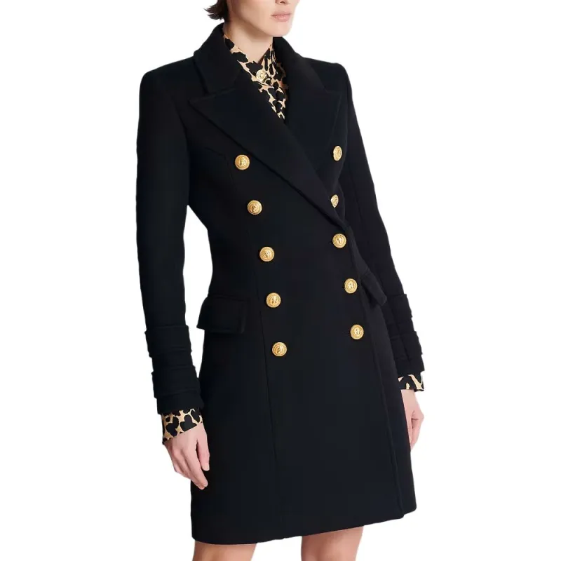 BALMAIN Coats Women's Black-5