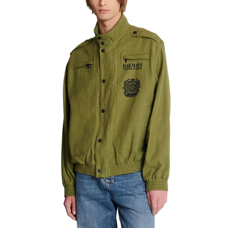 BALMAIN Logo print Jacket-5