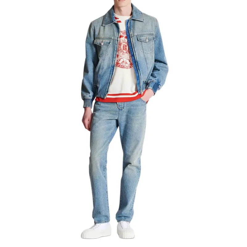 BALMAIN SS25 Jackets & Coats Men's Blue-1