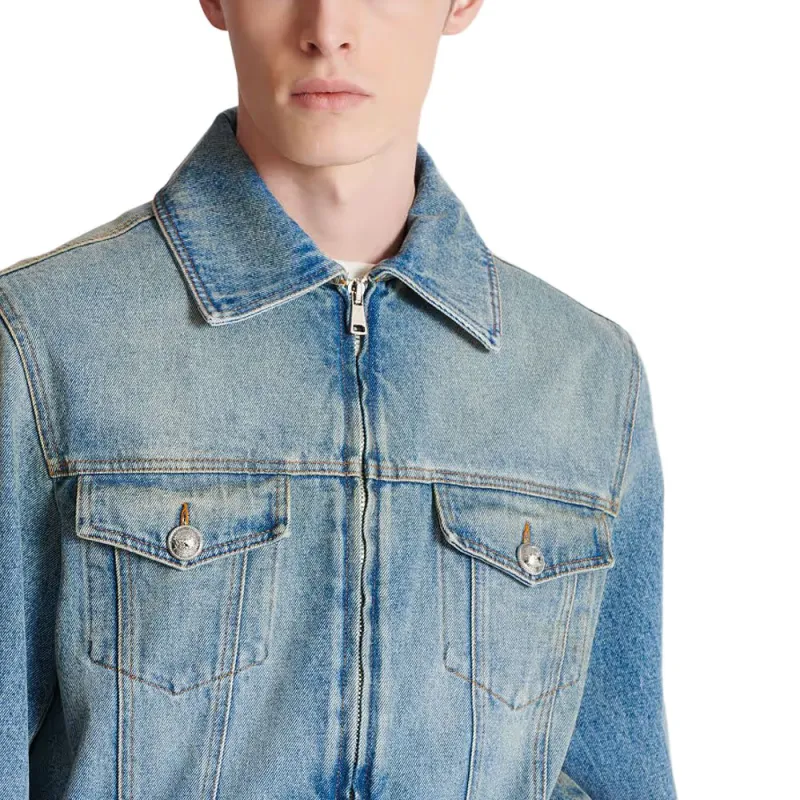 BALMAIN SS25 Jackets & Coats Men's Blue-6