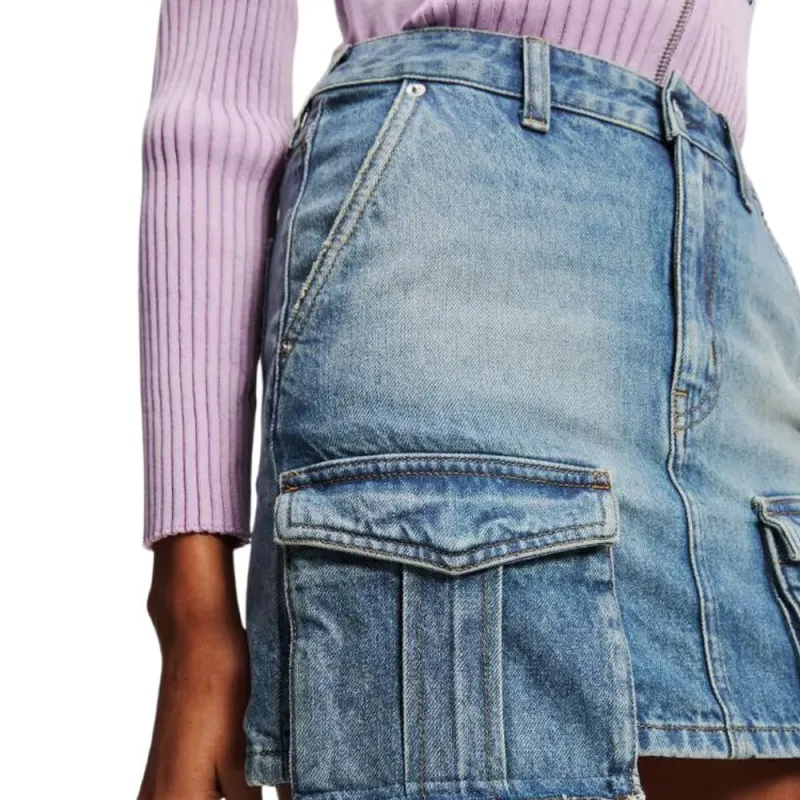 KARL LAGERFELD / Karl Lagerfeld Jeans Utility Denim Mini Skirt-5