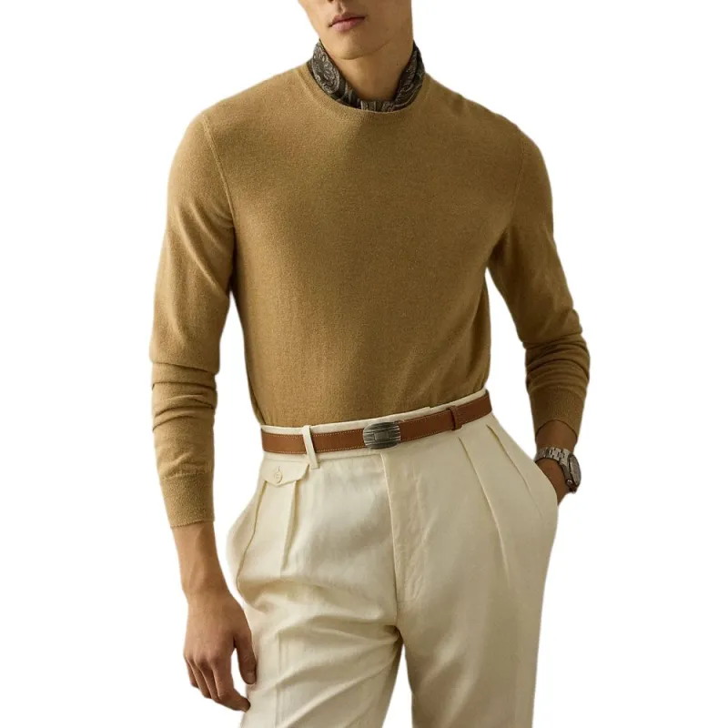Ralph Lauren Purple Label Cashmere Sweater Men's Camel-1